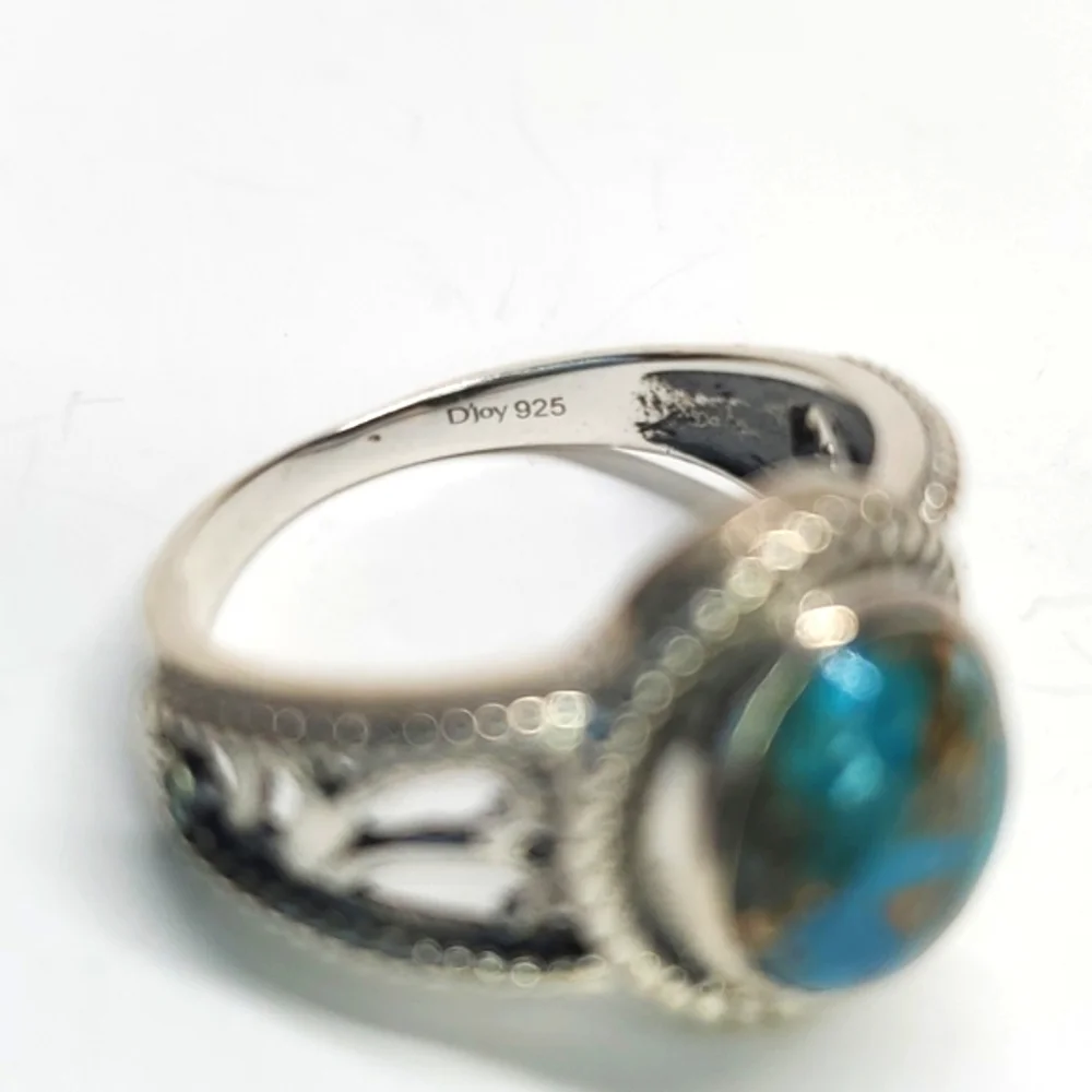 Artisan Crafted Mojave Blue Turquoise Sterling Silver 925 Ring Size 8 NWT